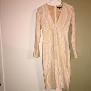 🔥Classy Fashion Nova Cream Lace  Dress🔥